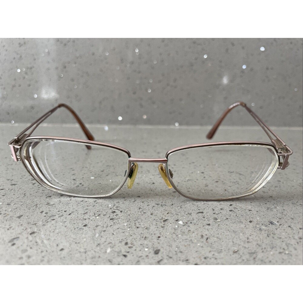 LAURA BIAGIOTTI Eyeglasses Frames ONLY Italy 8203 658 55-17-135 Pink Polished